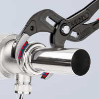 Клещи трубные сантехнические переставные, Ø75мм KNIPEX 81 11 250 SB, фосфатированные