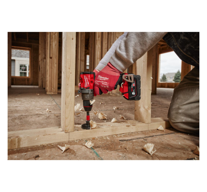 Дрель-шуруповёрт аккумуляторная бесщёточная MILWAUKEE M18 FDD3-0X (158 м) (каркас+HDкейс) + M18 B5