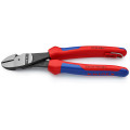 Кусачки боковые (бокорезы) особой мощности, 12 °, Ø4,2мм, 200мм KNIPEX 74 22 200 T, фосфатированные
