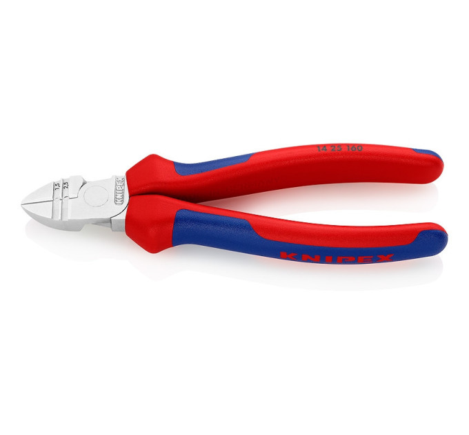 Бокорезы для удаления изоляции Ø2,5 мм 1,5/2,5мм² 160мм KNIPEX 14 22 160. хромированные