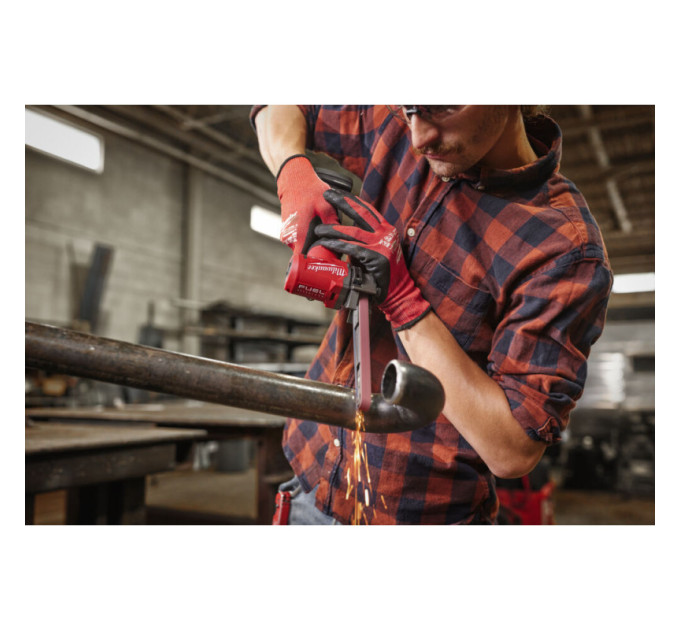 Шлифмашина ленточная аккумуляторная бесщеточная MILWAUKEE M12 FBFL13-0 (13мм) (каркас)