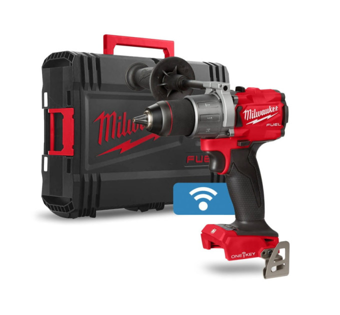 Дрель-шуруповёрт аккумуляторная бесщёточная ударная MILWAUKEE M18 ONEPD2-0X (135Нм) (каркас+HDкейс)