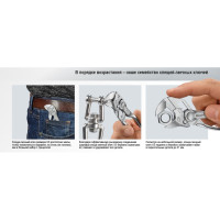 Клещи переставные-гаечный ключ, Ø21мм KNIPEX 86 04 100 XS, хромированные