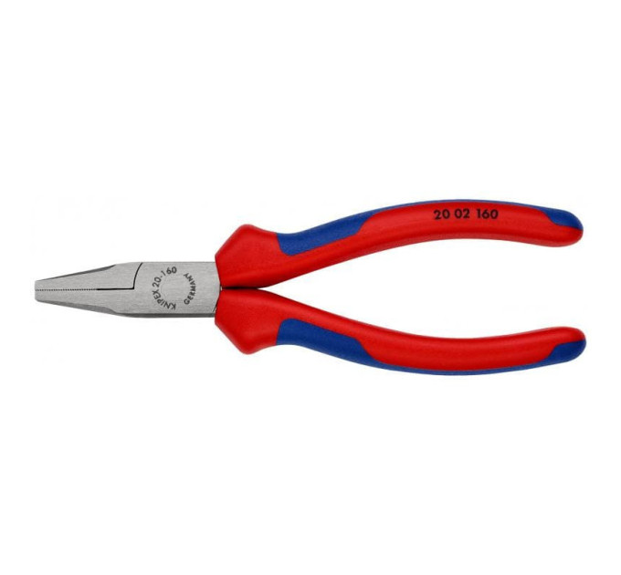 Плоскогубцы с гладкими губками, 160мм KNIPEX 20 02 160, фосфатированные