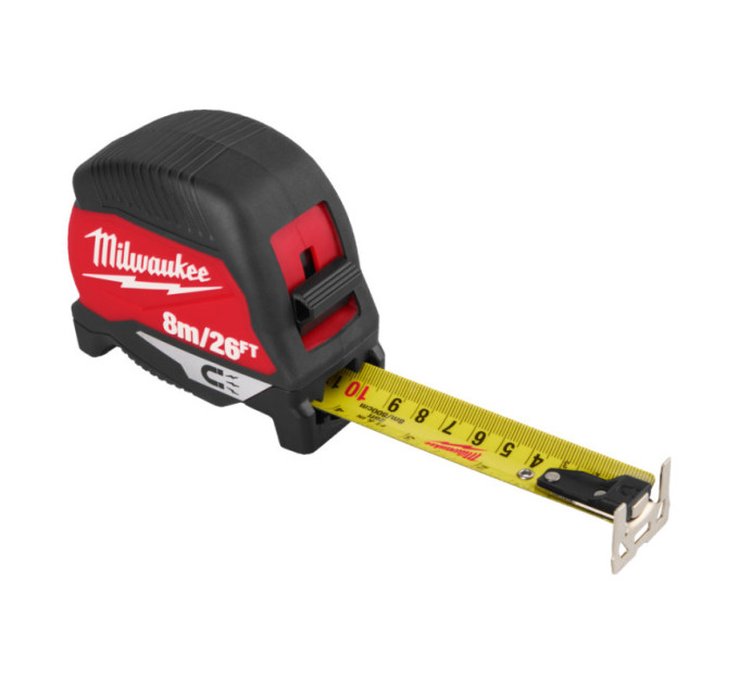 Рулетка магнитная MAGNETIC MILWAUKEE (Gen4), 8м/26фт (30мм)