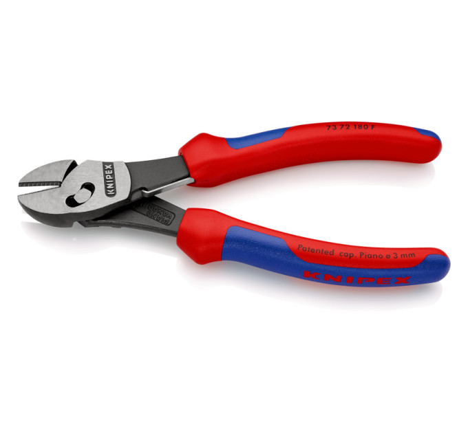 Кусачки боковые (бокорезы) особой мощности TwinForce, Ø5,5мм, 180мм KNIPEX  73 72 180 F, фосфат