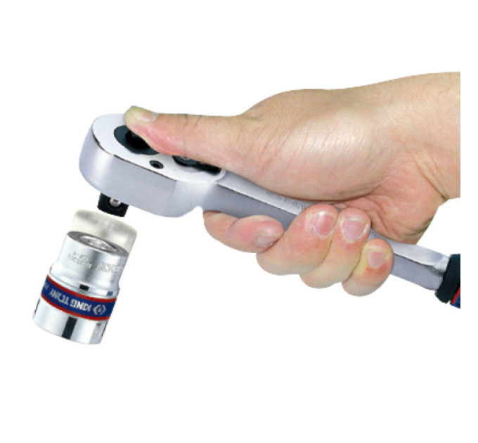 Трещотка 1/2", 375 мм, 32 зубца, флажковая с кнопкой 4762-15G