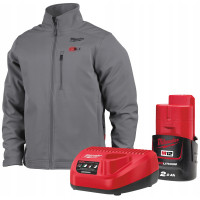 Куртка с подогревом MILWAUKEE M12 HJGREY5-201, серая, размер XL (ЗУ +1акк.Х2Ач)