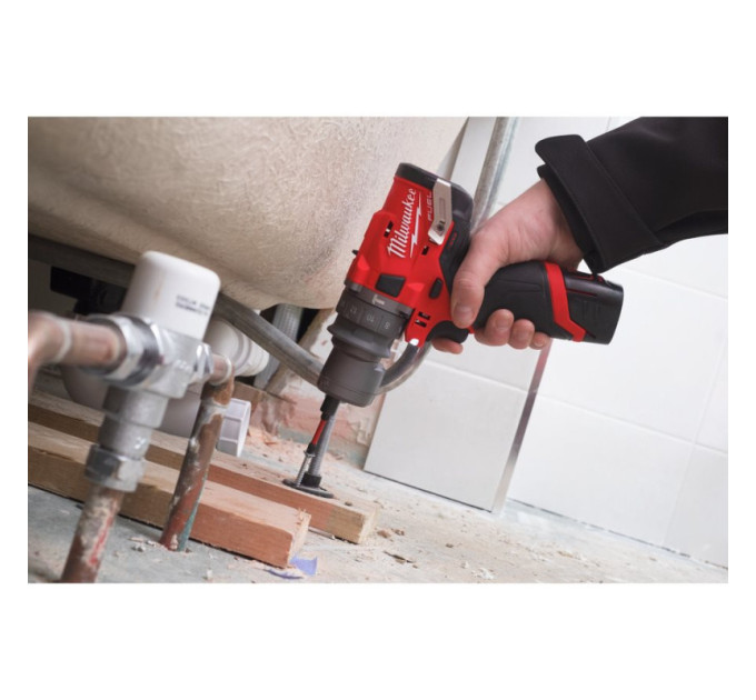 Дриль-шуруповерт акумуляторна безщіткова ударна MILWAUKEE M12 FPDX-202X (37Нм) (ЗУ+2акХ2Ач+кейс)