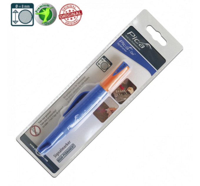 Маркер водо-жаро стойкий Pica 8081 GEL Signalmarker, синий
