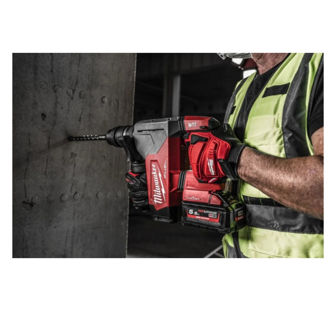 Перфоратор акумуляторний безщітковий SDS-PLUS MILWAUKEE M18 ONEFHPX-552X (5,0Дж)(ЗУ+2Х5,5Ач+HDкейс)