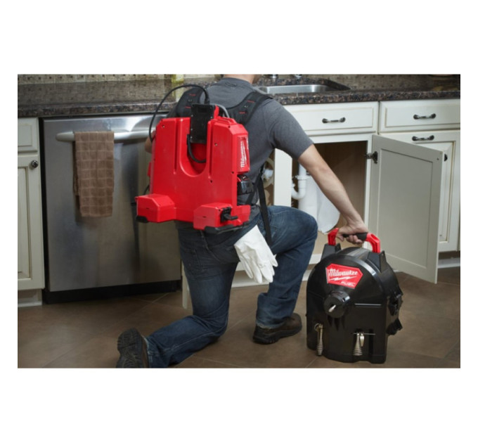 Машина прочистная аккумуляторная ранцевая MILWAUKEE M18 FFSDC13-0 трос 13мм (каркас)