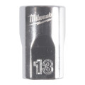 Головка торцевая хромированная ⅜″ MILWAUKEE, (звезда 12 гранн.), 13мм