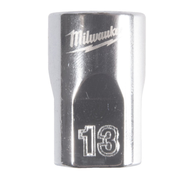 Головка торцевая хромированная ⅜″ MILWAUKEE, (звезда 12 гранн.), 13мм