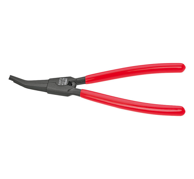 Клещи монтажные для стопорных колец загнутые 45°, 200мм KNIPEX 45 21 200, 2,2мм фосфатированные