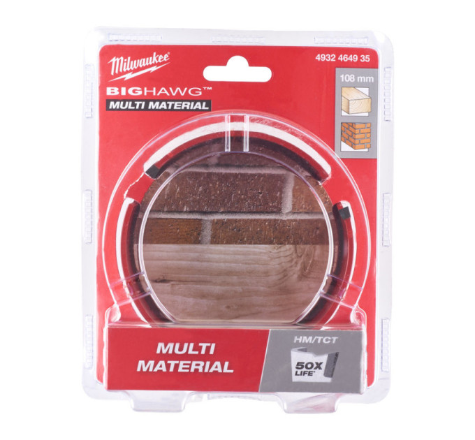 Коронка з мультиматеріалів BIG HAWG™ TCT MILWAUKEE, Ø108мм