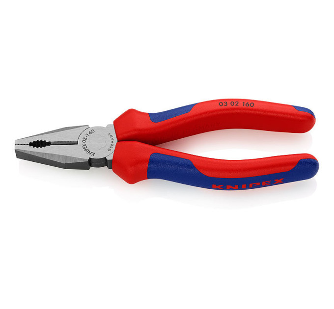 Пассатижи (плоскогубцы) комбинированные Ø10,0мм, 160мм KNIPEX 03 02 160, фосфатированные