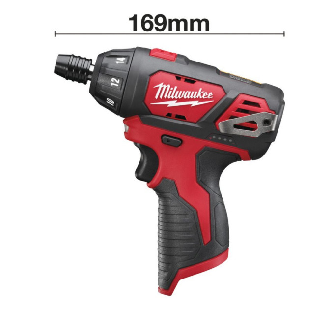 Шуруповерт аккумуляторный MILWAUKEE M12 BSD-0 (20Нм) (каркас)