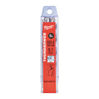 Свердло по металу THUNDERWEB HSS-G MILWAUKEE, DIN338, Ø9,1 х125х81мм, (5шт)