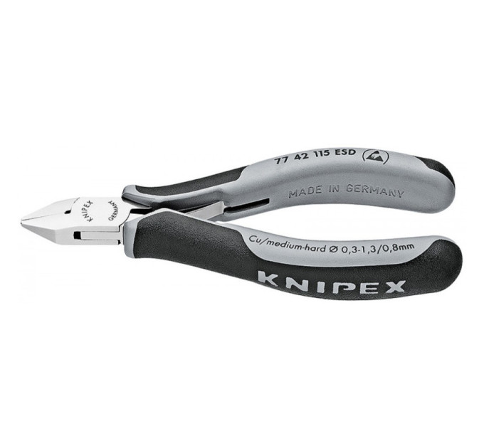 Кусачки бокові для електроніки KNIPEX 77 42 115 ESD