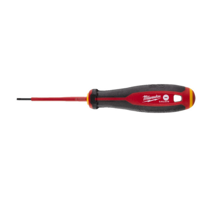 Отвертка трехгранная, изолированная VDE MILWAUKEE, SL 0,4х2,5х75мм