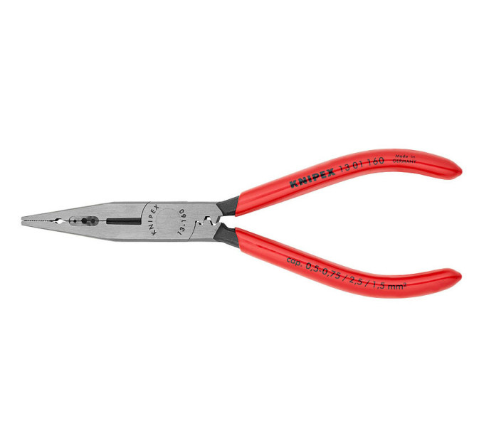 Плоскогубцы для монтажа проводов Ø2,5мм, 160мм KNIPEX 13 01 160, фосфатированные