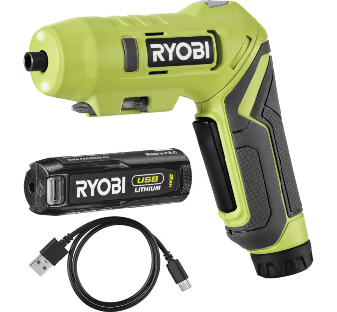 Отвертка аккумуляторная RYOBI USB Lithium RSDP4-120G 4В (1х2Ач) 5Нм, 200об/хв