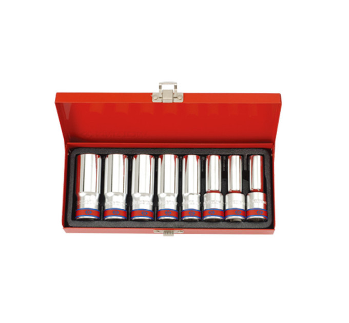 Набор головок 1/2" 8 ед. 12-ти гранные,длинные, дюймовые