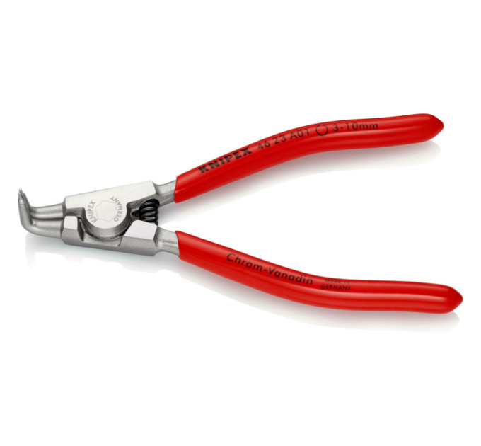 Щипцы для наружных стопорных колец загнутые 90°, Ø3-10мм KNIPEX 46 23 A01, Ø0,9мм