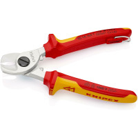 Ножницы для резки кабелей, Ø15мм / 50мм², 165мм VDE KNIPEX 95 16 165 T, с страховкой, хромированные Ножницы для резки кабелей, Ø15мм / 50мм², 165мм VDE KNIPEX 95 16 165 T, с страховкой, хромированные