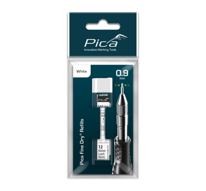 Жала графитовые запасные Pica 7032/SB для PICA Fine Dry 0,9мм, белые (12шт)
