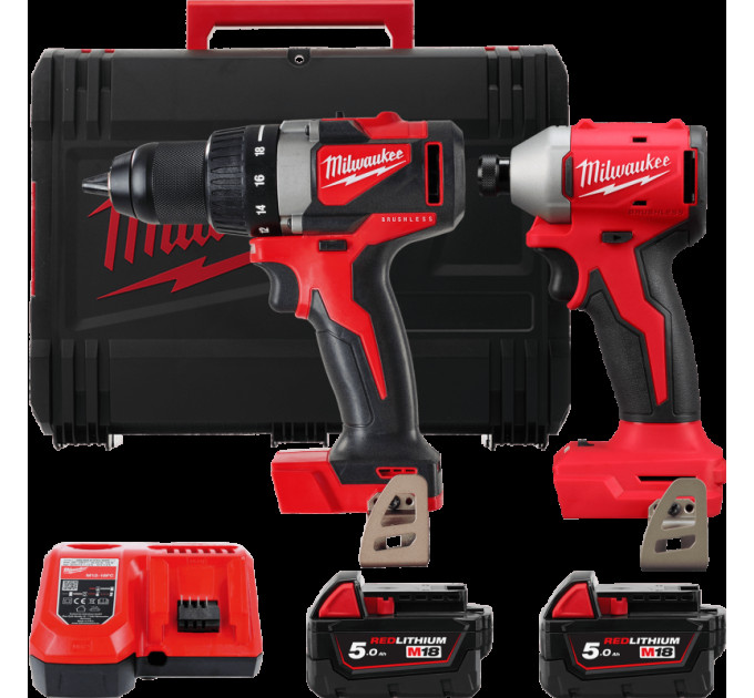 Набір з 2х інструментів безщіткових акумуляторних MILWAUKEE M18 BLPP2B3-502X