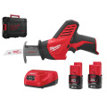 Пила сабельная аккумуляторная MILWAUKEE, M12 HZ-202C (ЗУ, 2х2Ач, кейс)
