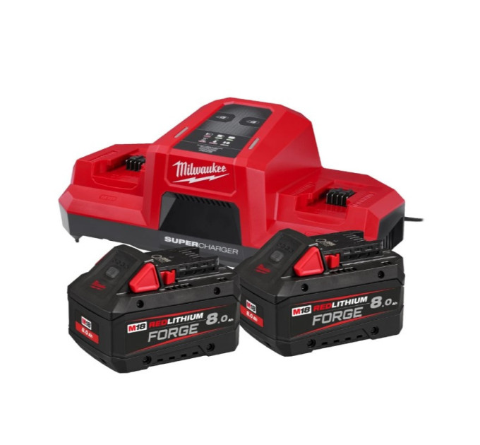 Энергокомплект MILWAUKEE M18 FORGENRG-802 DBSC (ЗУ M18 DBSC+2акк.Х8Ач FB8)