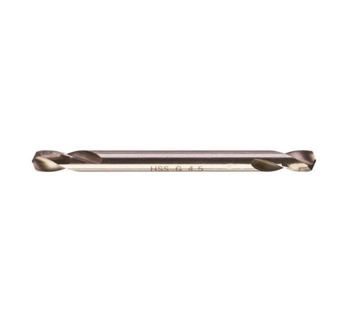 Сверло по металлу HSS-G MILWAUKEE, DIN 1412 C, Ø4,5х58х16мм, двухстороннее, (10шт)