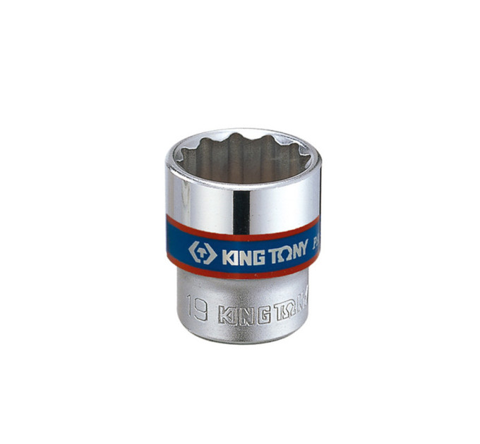 Головка торцевая хромированная 3/8" KING TONY, 9мм (звезда 12 гранн.)