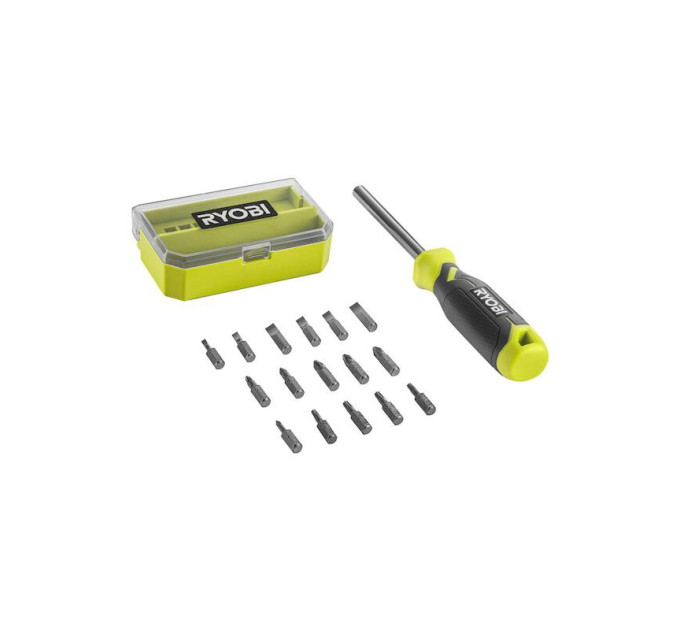 Набор бит с ручкой-отвертокой RYOBI RHSDM1701 (17 предметов)