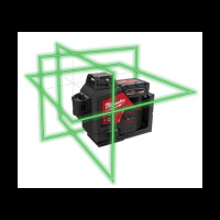 Нівелір лазерний акумуляторний 3D MILWAUKEE M12 3PL-401C (360˚, зелений промінь) (ЗУ+1Х4Ач+кейс)