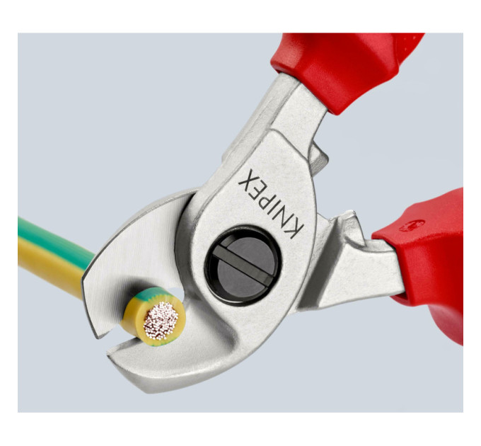 Ножницы для резки кабелей, Ø15мм / 50мм², 165мм VDE KNIPEX 95 16 165, хромированные