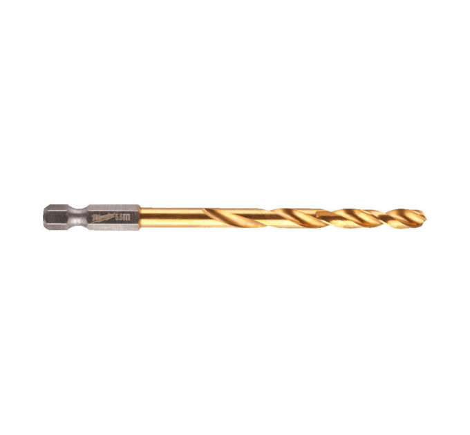 Свердло по металу RedHEX SHOCKWAVE™ HSS-TiN MILWAUKEE, Ø5,5х104х60мм