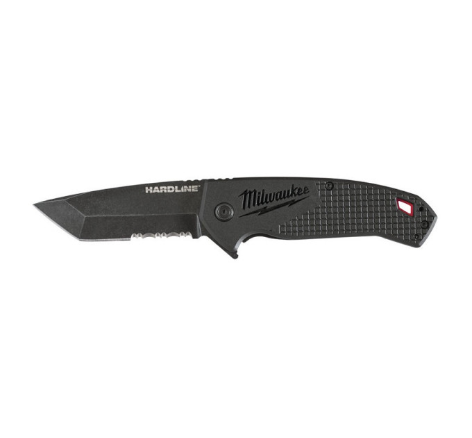 Нож складной HARDLINE Serrated MILWAUKEE с серейторным лезвием 75мм