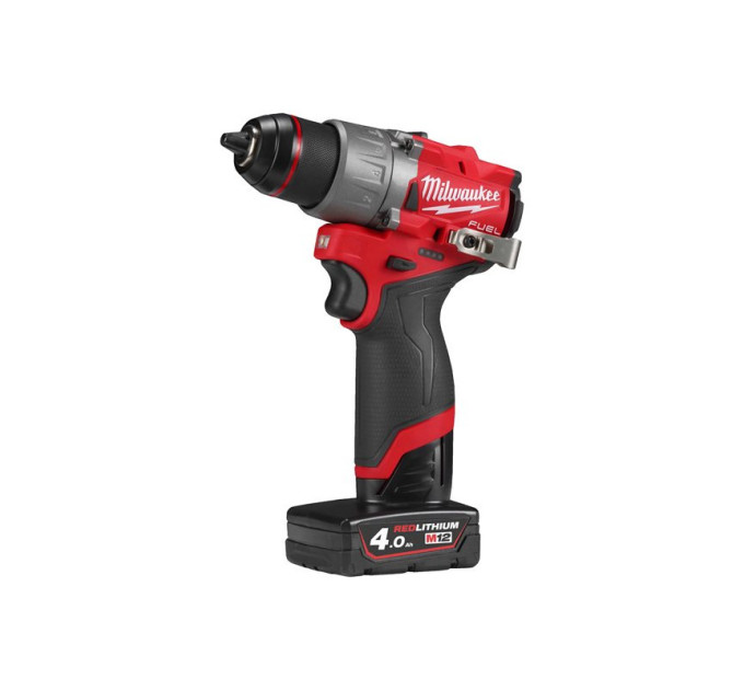 Дриль-шуруповерт акумуляторний безщітковий MILWAUKEE M12 FDD2-402X (45 Нм) (ЗУ+2ак.Х4Ач+HDкейс)