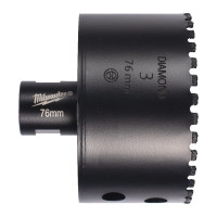 Коронка алмазная Diamond Max MILWAUKEE M14, Ø76мм (сухое сверление) Коронка алмазная Diamond Max MILWAUKEE M14, Ø76мм (сухое сверление)