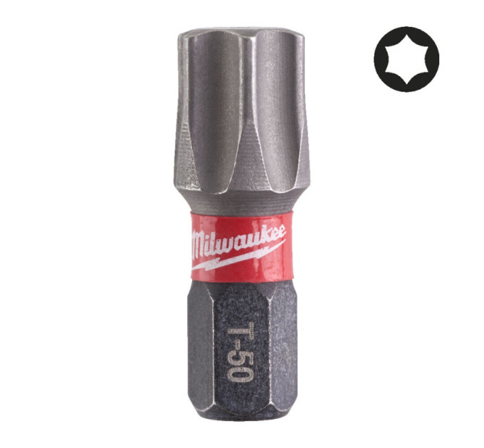 Біта SHOCKWAVE MILWAUKEE, TX50, 25мм, (2шт)
