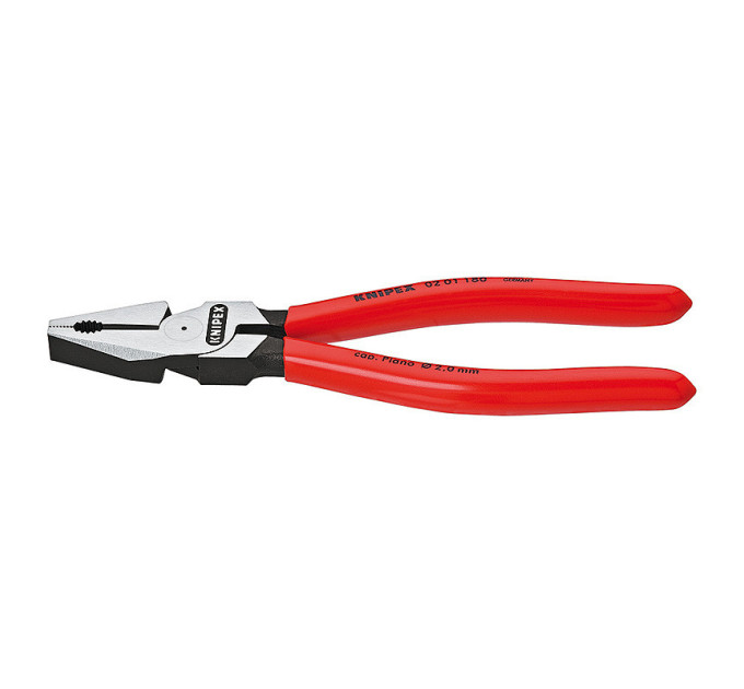Пассатижи (плоскогубцы) особой мощности Ø11,5мм, 180мм KNIPEX 02 01 180 SB, фосфатированные