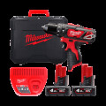 Дриль-шуруповерт акумуляторна ударна MILWAUKEE M12 BPD-402C (30Нм)(ЗУ+2ак.Х4Ач+кейс)