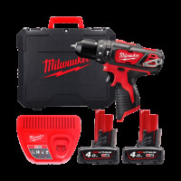 Дриль-шуруповерт акумуляторна ударна MILWAUKEE M12 BPD-402C (30Нм)(ЗУ+2ак.Х4Ач+кейс)