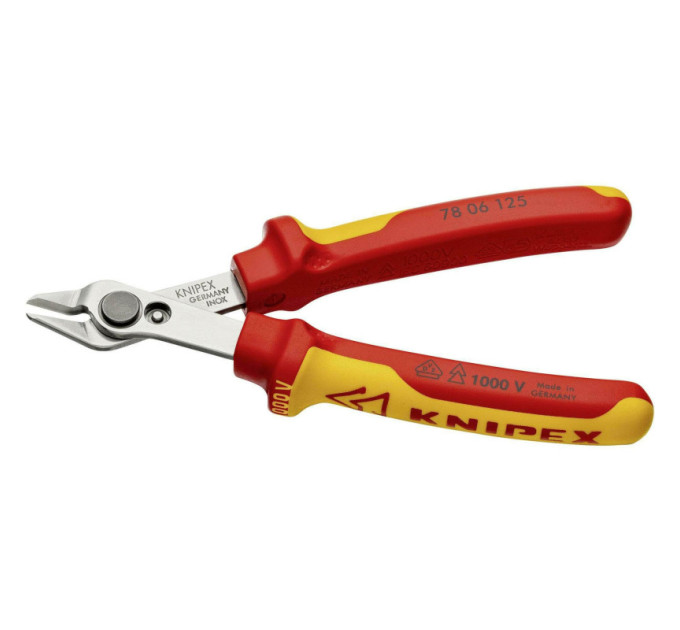 Кусачки (бокорезы) прецизионные Electronic Super Knips®  125мм VDE KNIPEX 78 06 125, полированные
