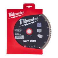 Диск алмазний MILWAUKEE DUT 230, Ø230мм (керамічна плитка/чистий різ)