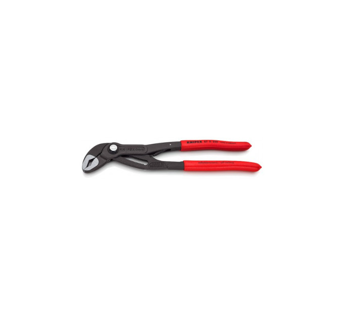 Клещи сантехнические переставные высокотехнологические Ø50мм Cobra matic KNIPEX 87 11 250 (пружина)